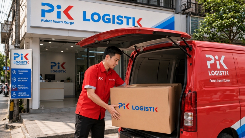 Aktivitas bongkar muat secara profesional di agen ekspedisi cargo terdekat